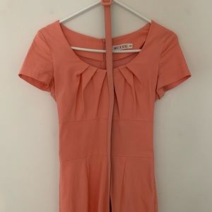 MUXXN pink Pleated Pencil Dress